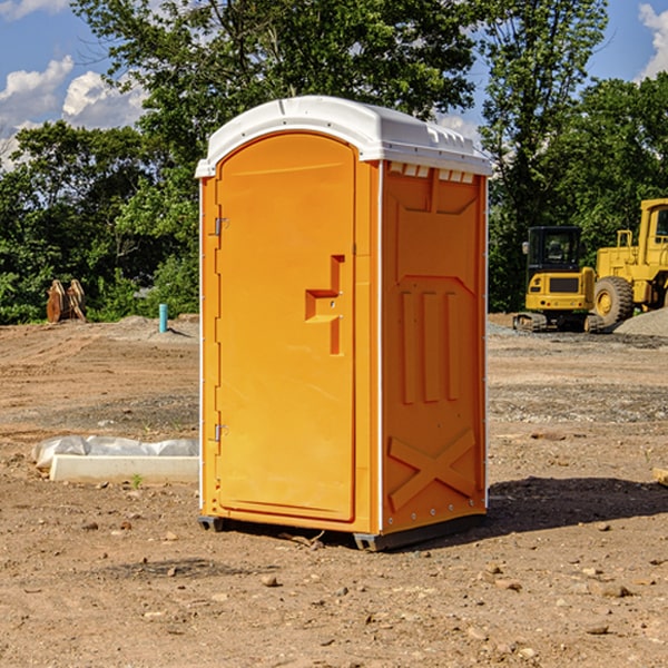 how often are the portable restrooms cleaned and serviced during a rental period in Friendship Indiana